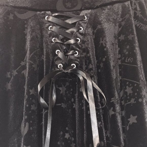 Killstar "Cordelia" Astrology Velvet Mini Skirt - Picture 4 of 7